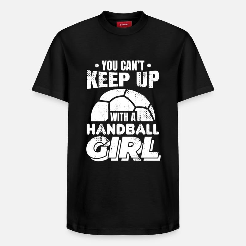 Fille de handball - T-shirt unisexe décontracté en coton Supima – de SPREAD - noir
