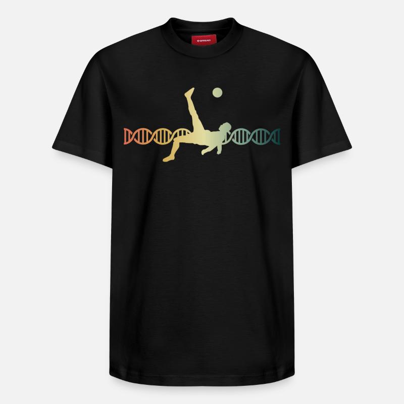 Soccer Drop Kick DNA DNA - Relaxed Unisex Supima Cotton T-Shirt – by SPREAD - black