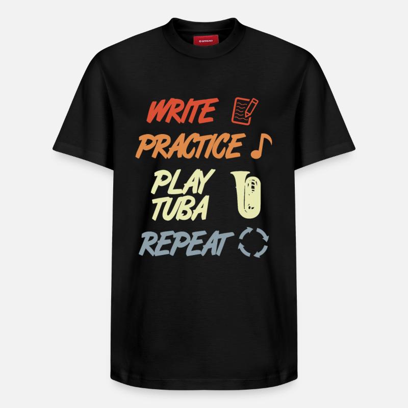 Tuba Motivation - T-shirt unisexe décontracté en coton Supima – de SPREAD - noir