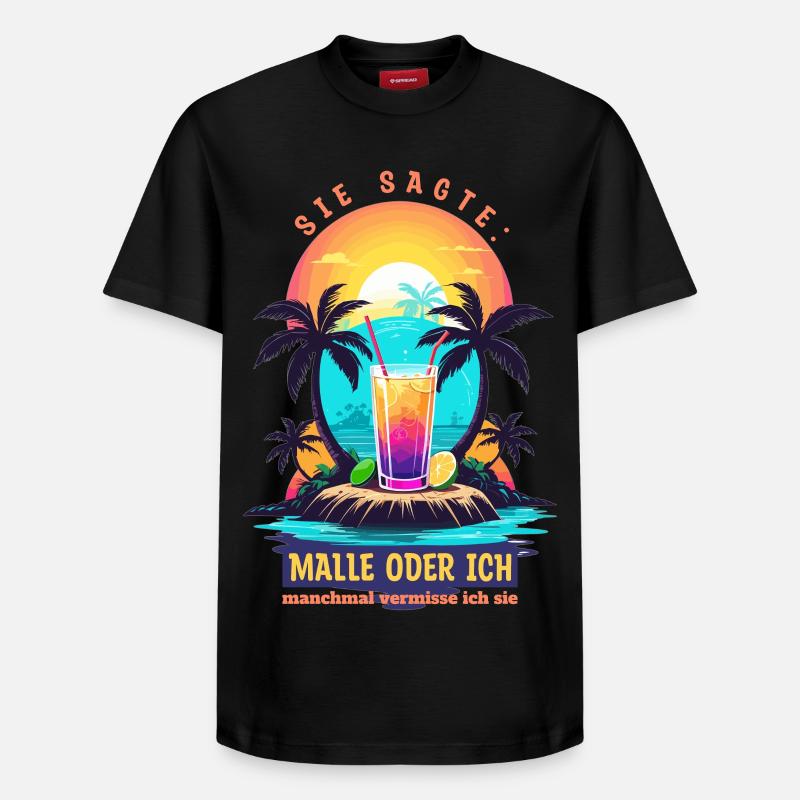 Sie sagte. Malle oder ich - Relaxed Unisex Supima Cotton T-Shirt – von SPREAD - Schwarz