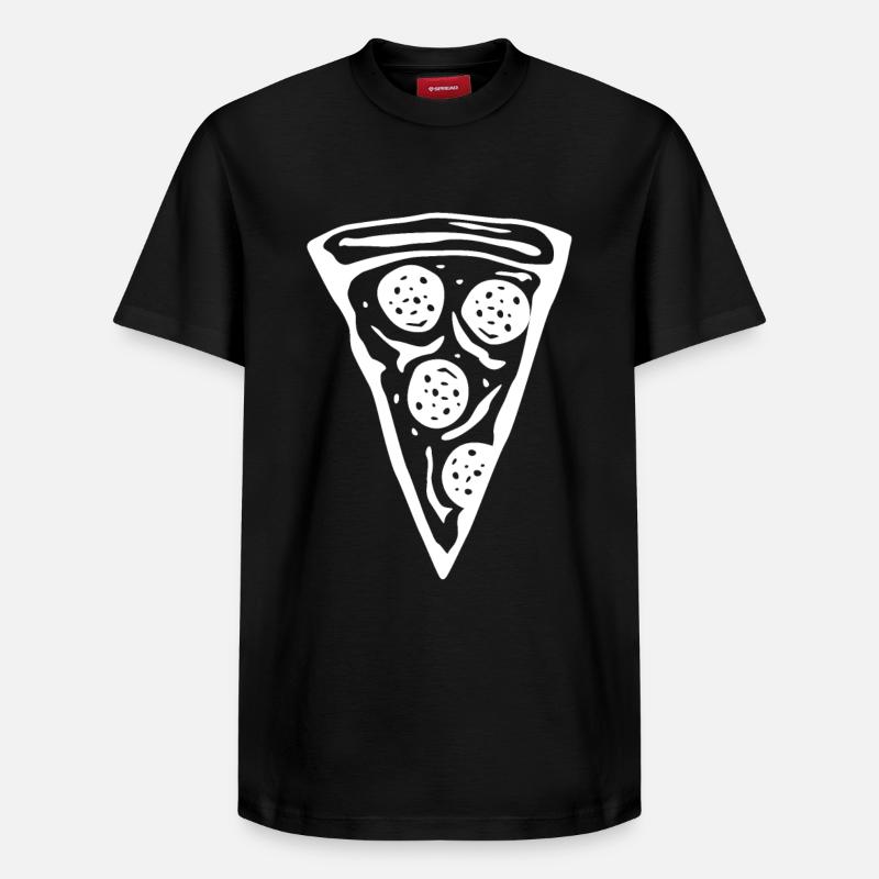 Pizzastück - Relaxed Unisex Supima Cotton T-Shirt – von SPREAD - Schwarz