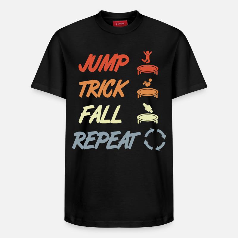 Trampoline Techniques - T-shirt unisexe décontracté en coton Supima – de SPREAD - noir