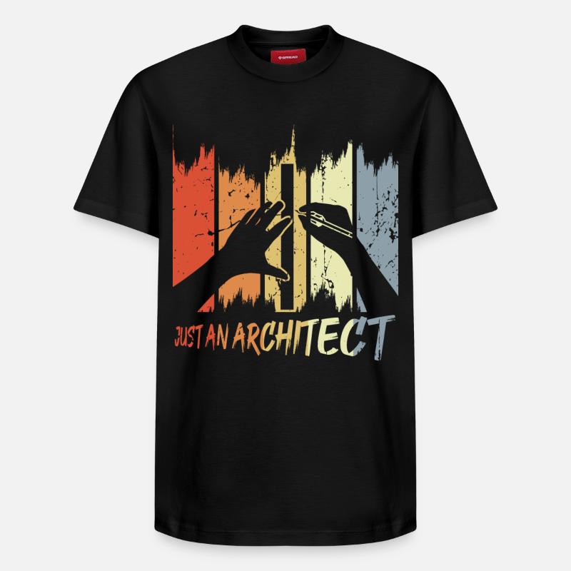 Drôle d’architecte - T-shirt unisexe décontracté en coton Supima – de SPREAD - noir