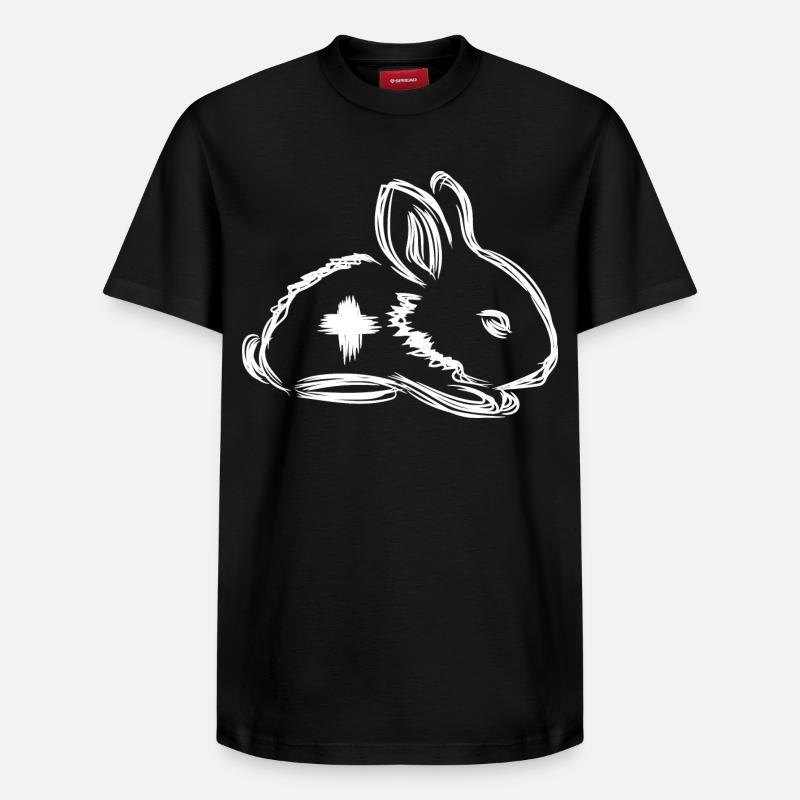 Vétérinaire Lapin - T-shirt unisexe décontracté en coton Supima – de SPREAD - noir