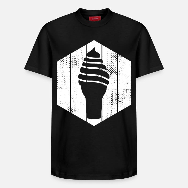 Crème glacée molle - T-shirt unisexe décontracté en coton Supima – de SPREAD - noir