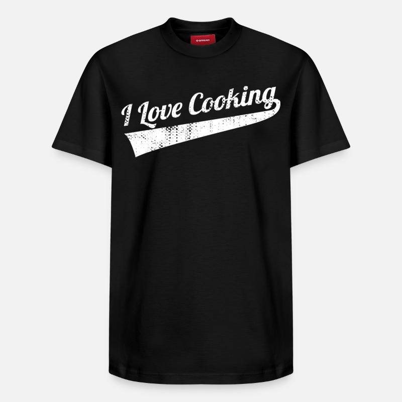 J’adore cuisiner - T-shirt unisexe décontracté en coton Supima – de SPREAD - noir