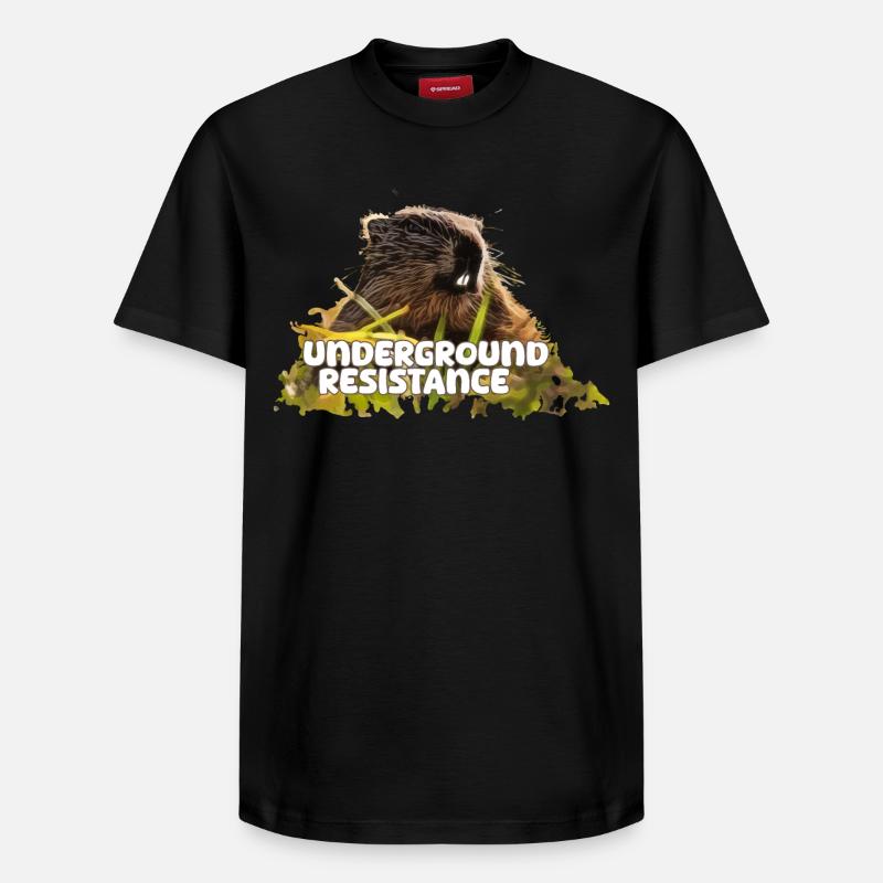 Marmotte Résistance souterraine 2024 - T-shirt unisexe décontracté en coton Supima – de SPREAD - noir
