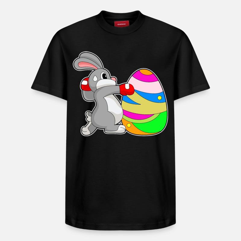 Bunny Easter Boxes - Relaxed Unisex Supima Cotton T-Shirt – by SPREAD - black