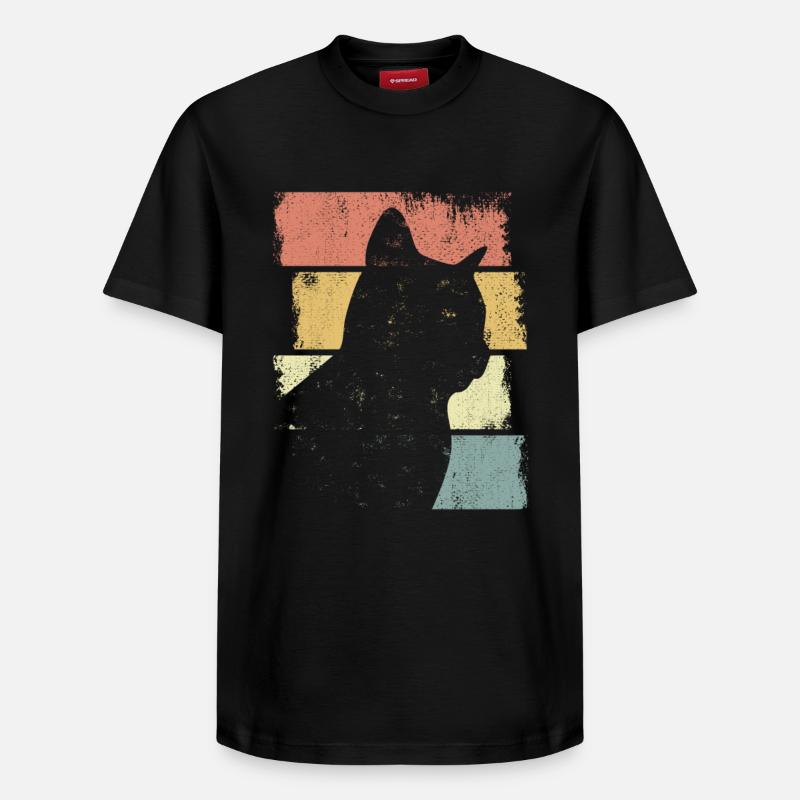 Croquis de chat - T-shirt unisexe décontracté en coton Supima – de SPREAD - noir
