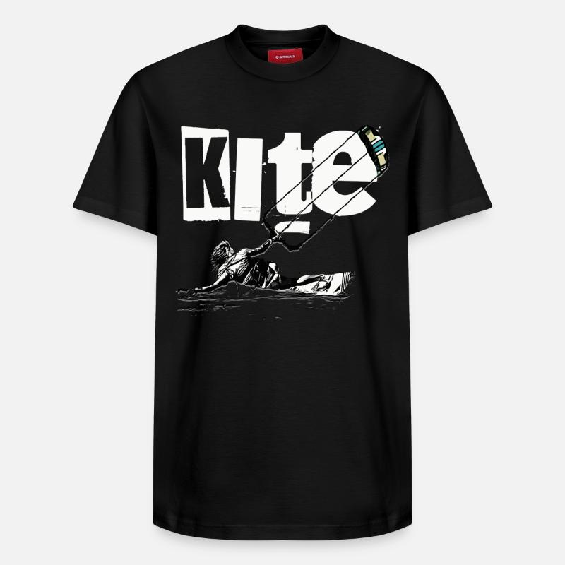 Kite - Relaxed Unisex Supima Cotton T-Shirt – von SPREAD - Schwarz