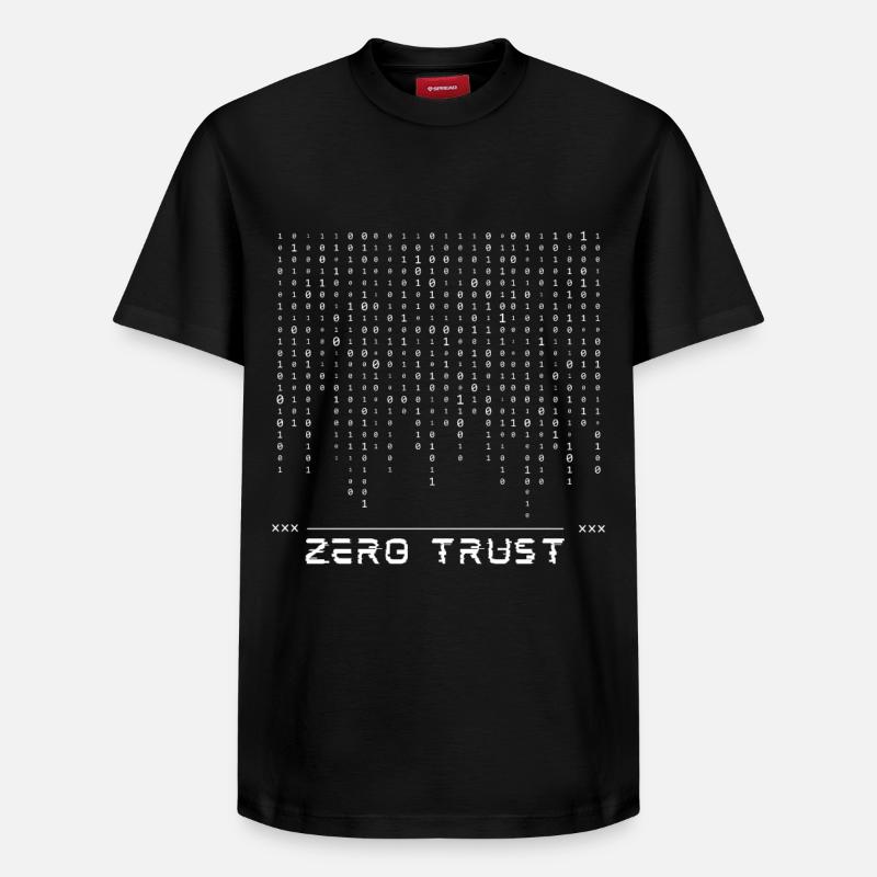 Zero Trust Binary Code - Relaxed Unisex Supima Cotton T-Shirt – by SPREAD - black