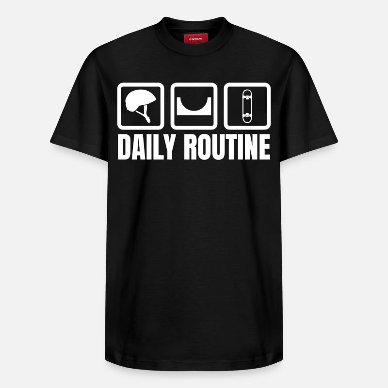 Skater Routine - Relaxed Unisex Supima Cotton T-Shirt – von SPREAD - Schwarz