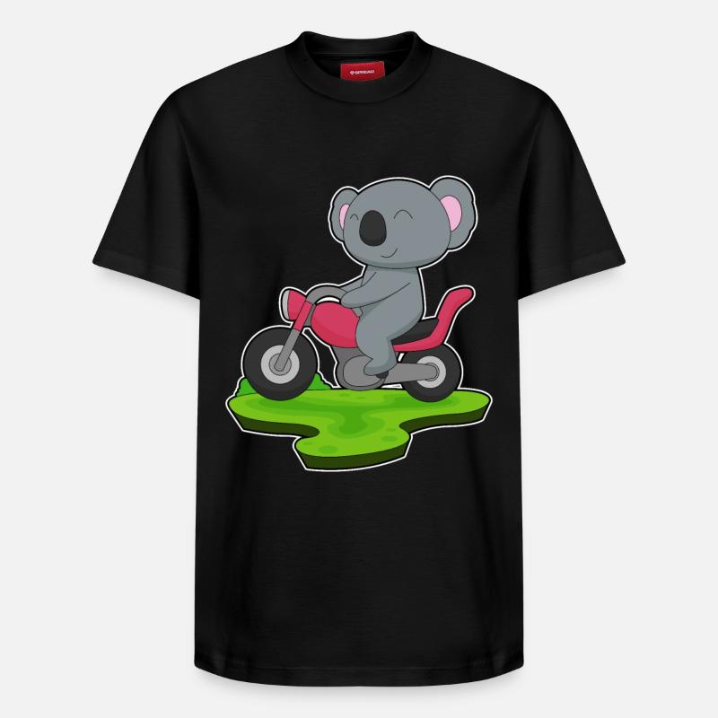 Moto Koala - T-shirt unisexe décontracté en coton Supima – de SPREAD - noir