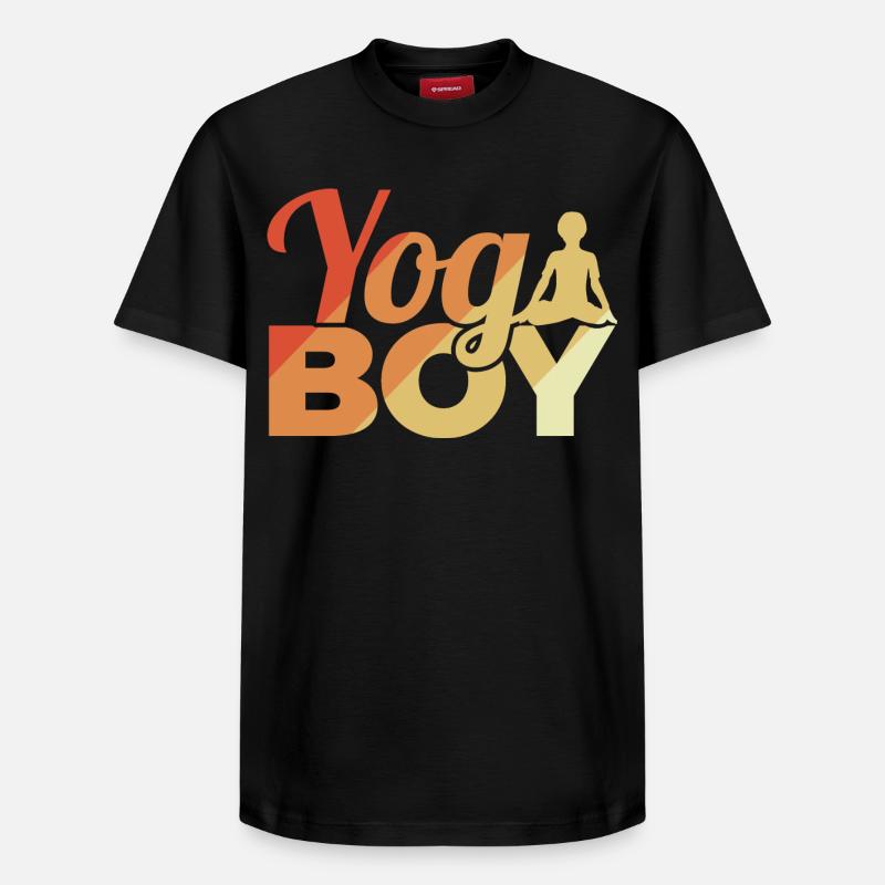 Drôle De Yoga Garçon - T-shirt unisexe décontracté en coton Supima – de SPREAD - noir