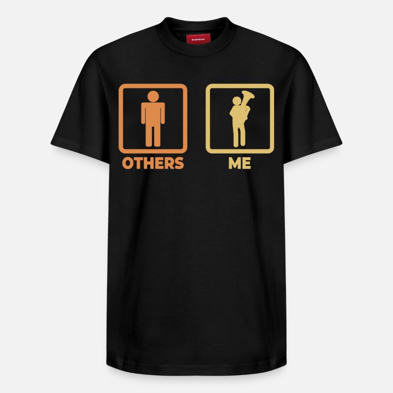 Figurines Tuba Stick - T-shirt unisexe décontracté en coton Supima – de SPREAD - noir