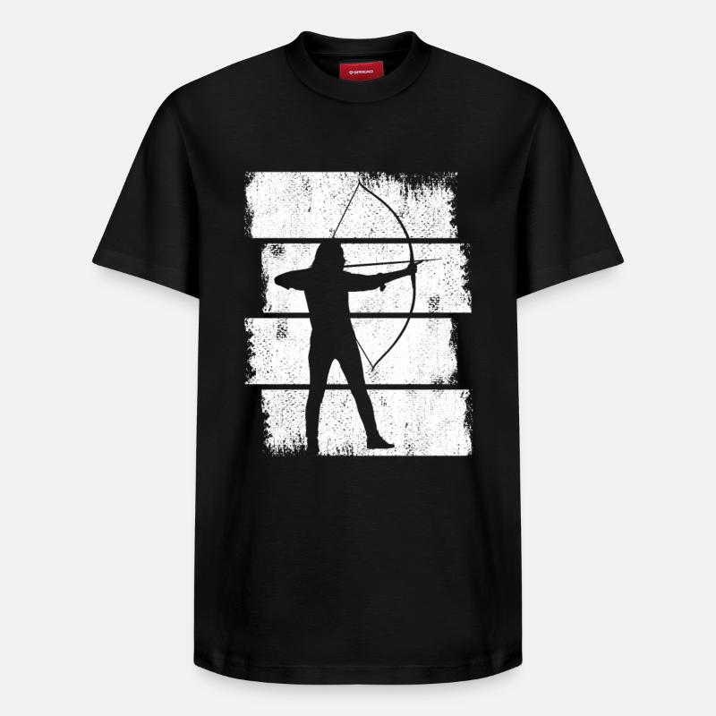 Bogenschütze - Relaxed Unisex Supima Cotton T-Shirt – von SPREAD - Schwarz