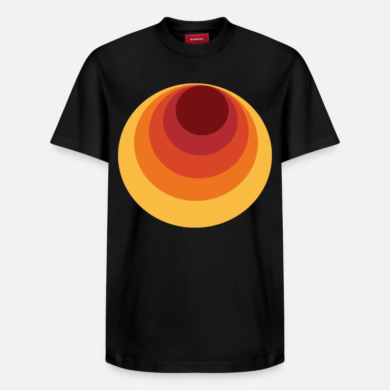 Cercle rétro à pois - T-shirt unisexe décontracté en coton Supima – de SPREAD - noir