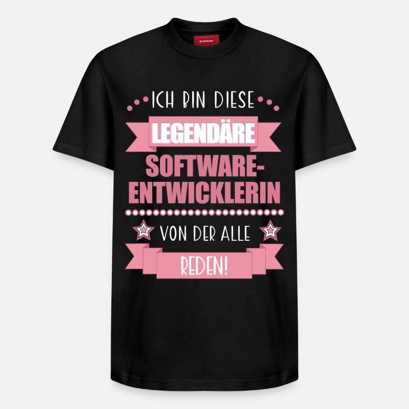 Softwareentwicklerin Codeexpertin süßes Geschenk - Relaxed Unisex Supima Cotton T-Shirt – von SPREAD - Schwarz