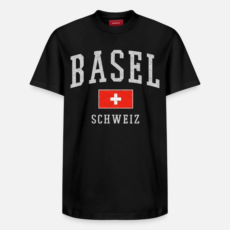Bâle - T-shirt unisexe décontracté en coton Supima – de SPREAD - noir