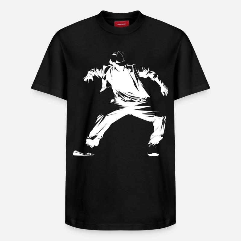 Breakdancer Graphics - Relaxed Unisex Supima Cotton T-Shirt – by SPREAD - black