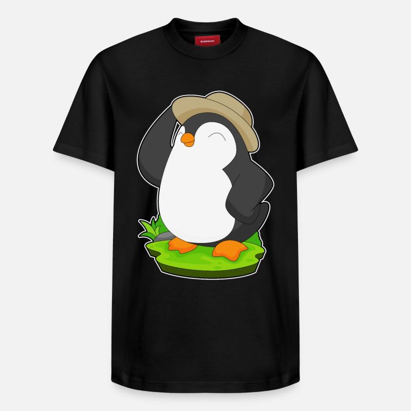 Pinguin Hut - Relaxed Unisex Supima Cotton T-Shirt – von SPREAD - Schwarz