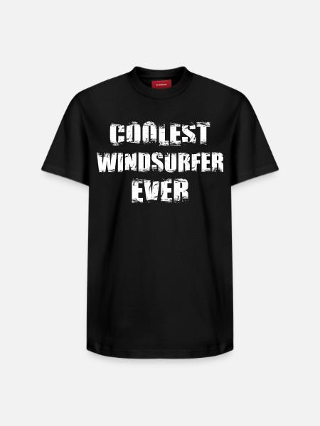 Coolest Windsurfer Ever - Relaxed Unisex Supima Cotton T-Shirt – by SPREAD - black