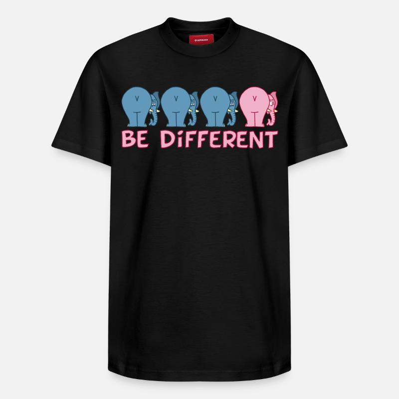 Ein anderer Elefant - Relaxed Unisex Supima Cotton T-Shirt – von SPREAD - Schwarz