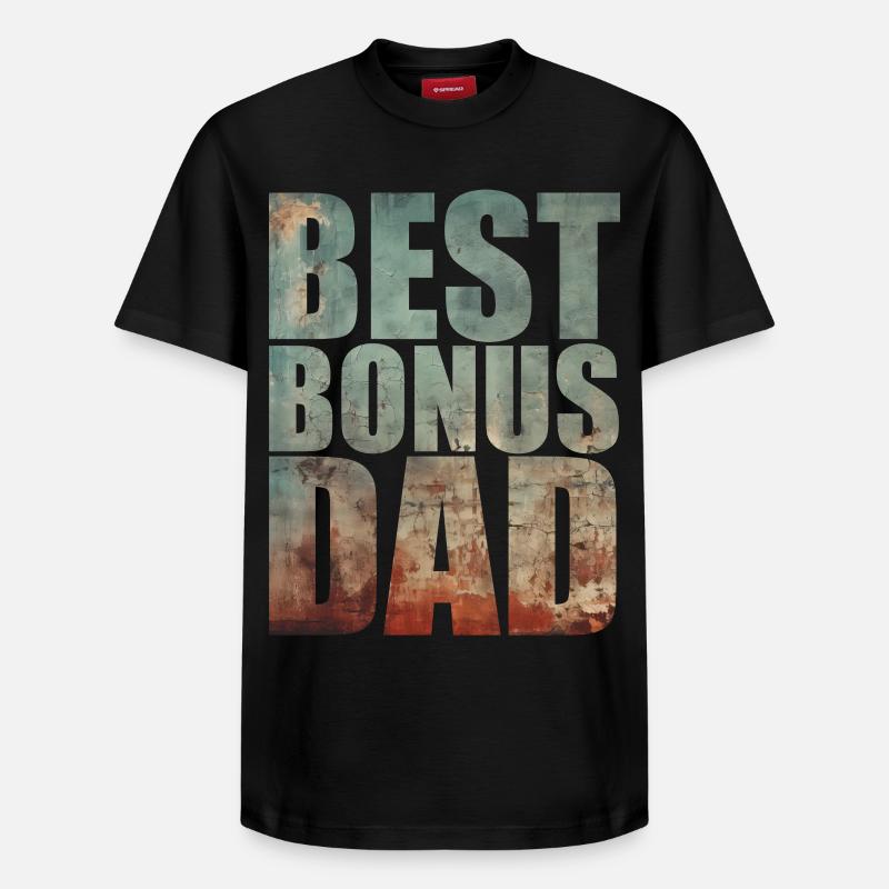 Meilleur Papa Bonus - T-shirt unisexe décontracté en coton Supima – de SPREAD - noir