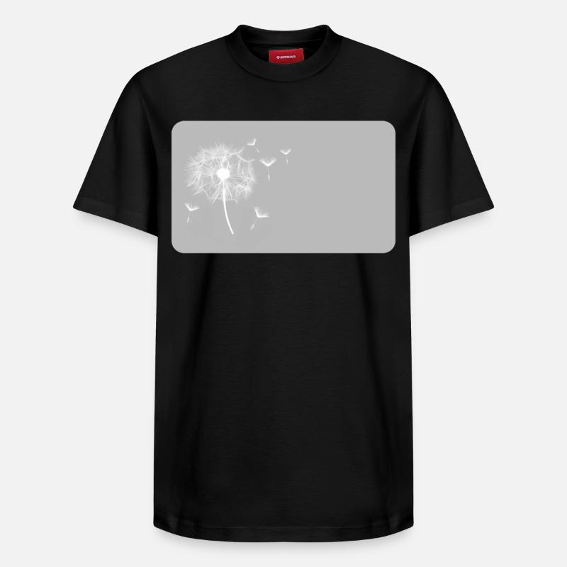 Pissenlit gris | personnalisable - T-shirt unisexe décontracté en coton Supima – de SPREAD - noir