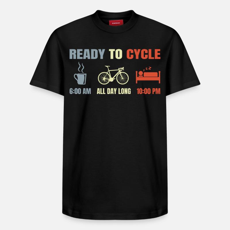 Radfahrer Zeitplan - Relaxed Unisex Supima Cotton T-Shirt – von SPREAD - Schwarz