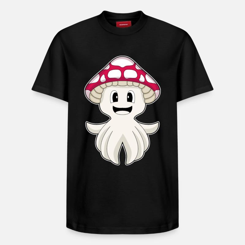 Champignon poulpe - T-shirt unisexe décontracté en coton Supima – de SPREAD - noir