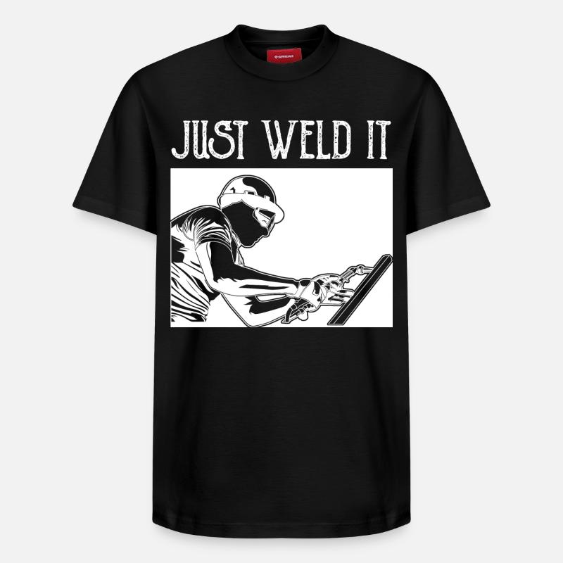 Just Weld It - Relaxed Unisex Supima Cotton T-Shirt – by SPREAD - black