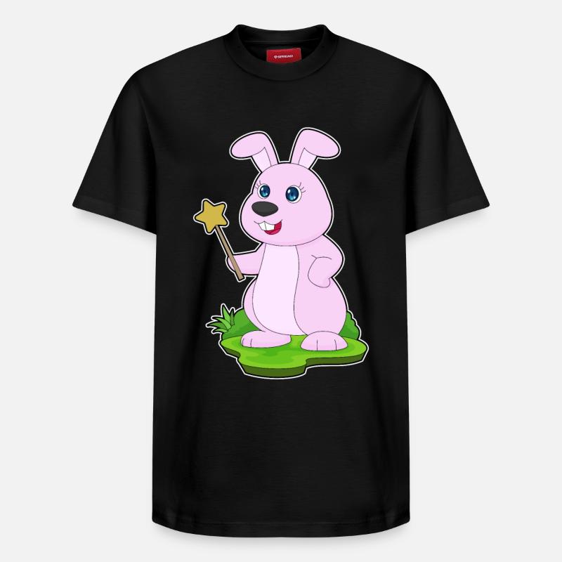 Baguette de sorcier lapin - T-shirt unisexe décontracté en coton Supima – de SPREAD - noir