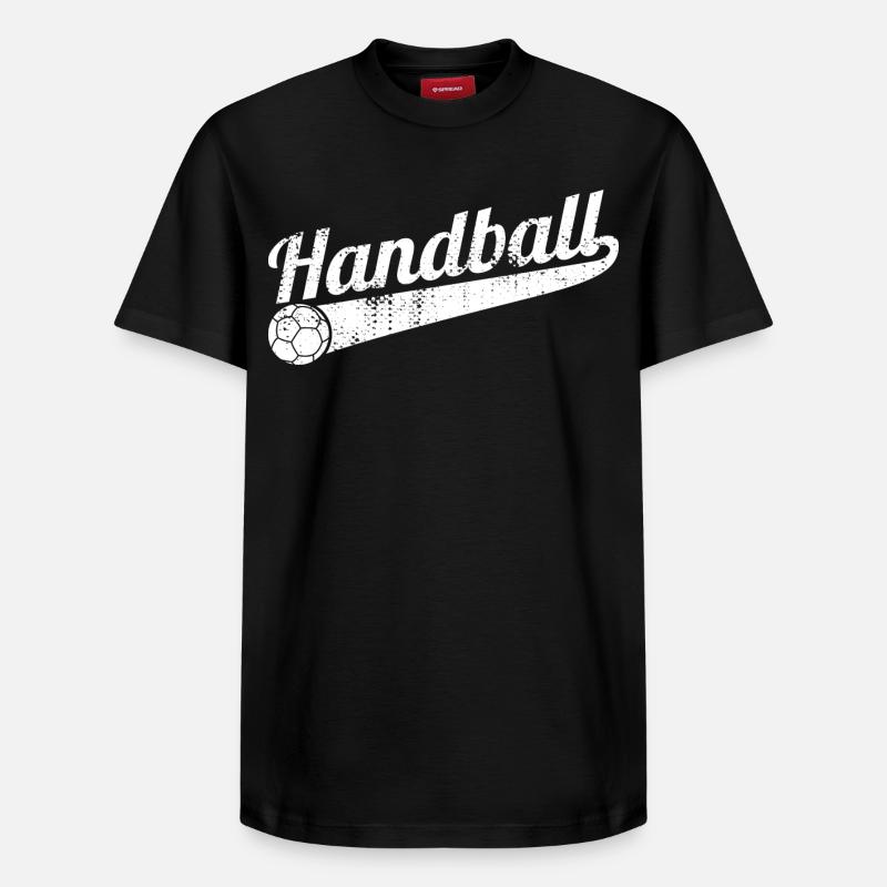 Drôle de handball - T-shirt unisexe décontracté en coton Supima – de SPREAD - noir