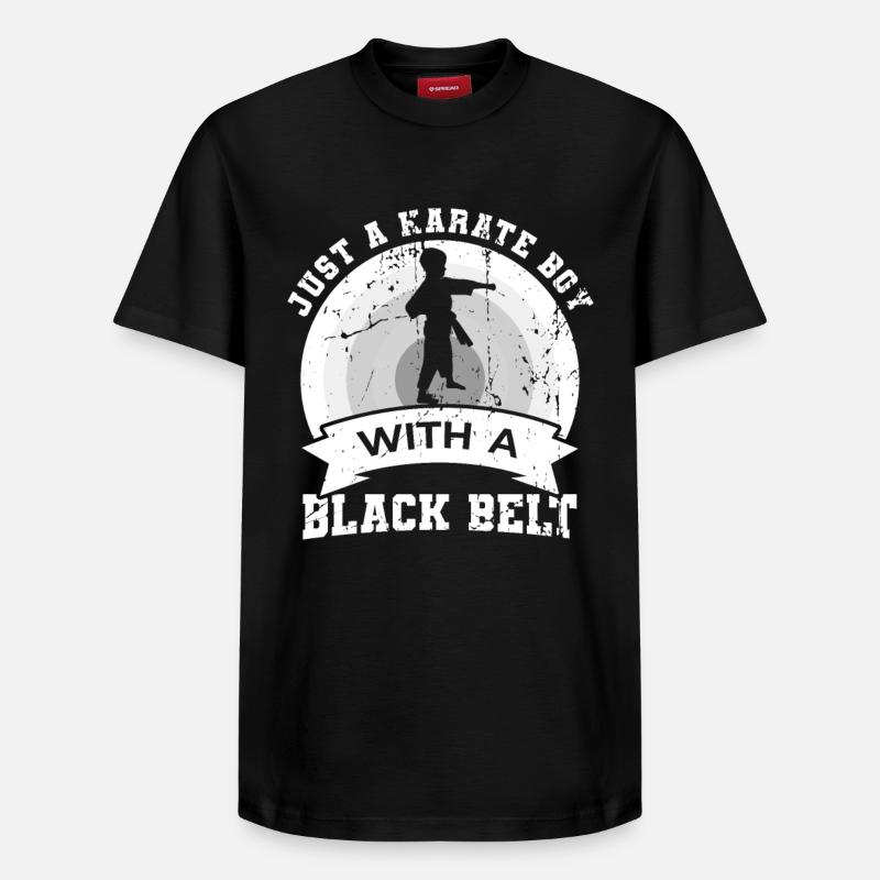 Karate Junge - Relaxed Unisex Supima Cotton T-Shirt – von SPREAD - Schwarz