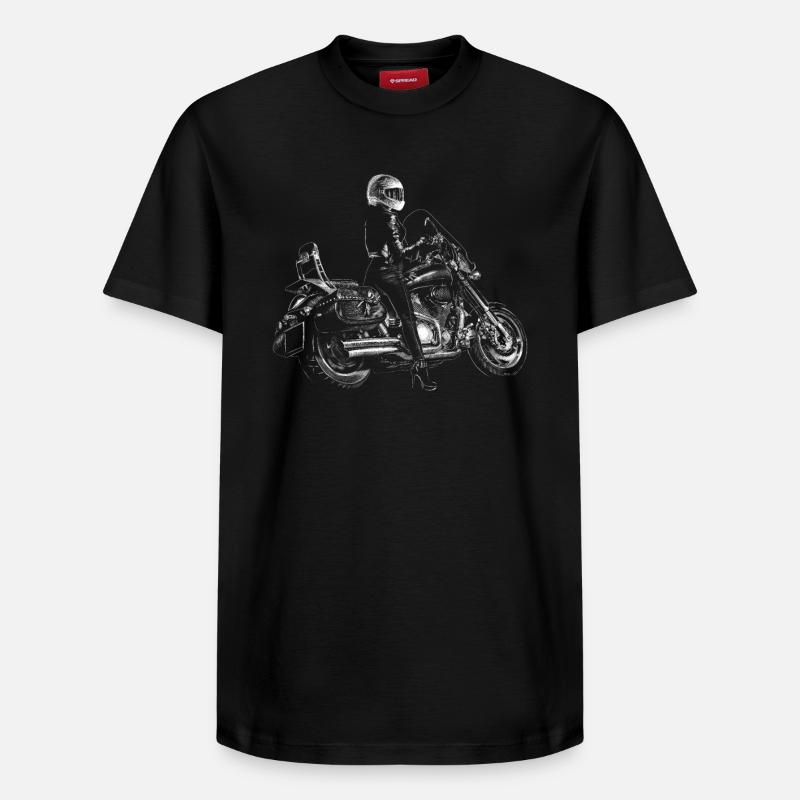Chopper - Relaxed Unisex Supima Cotton T-Shirt – von SPREAD - Schwarz