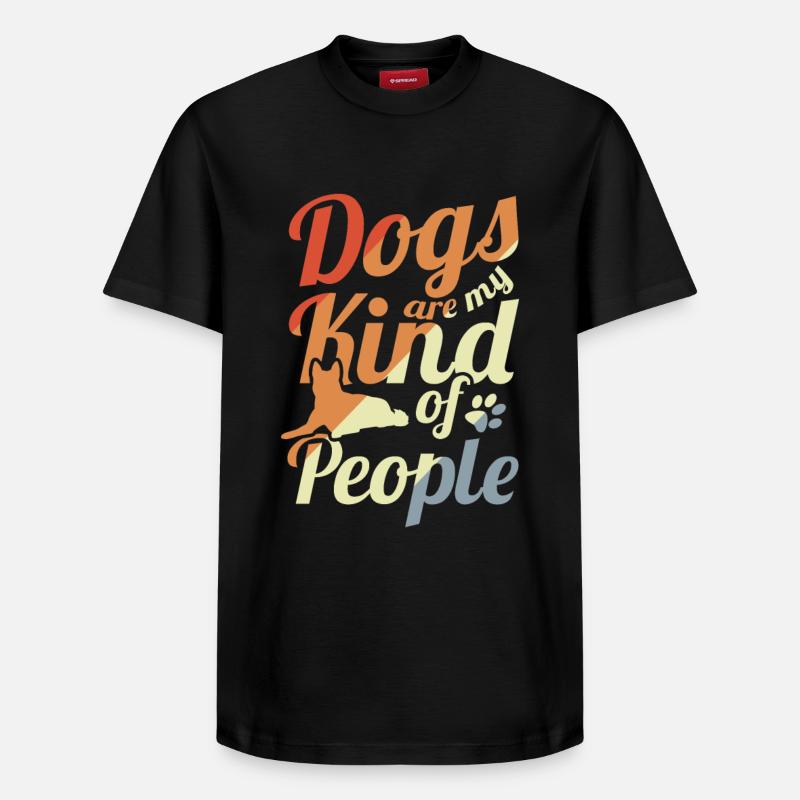 Dicton du propriétaire de chien - T-shirt unisexe décontracté en coton Supima – de SPREAD - noir