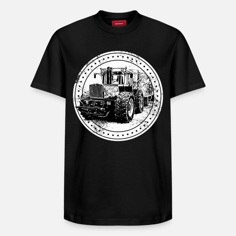 Tracteur 1300 TRAC - T-shirt unisexe décontracté en coton Supima – de SPREAD - noir