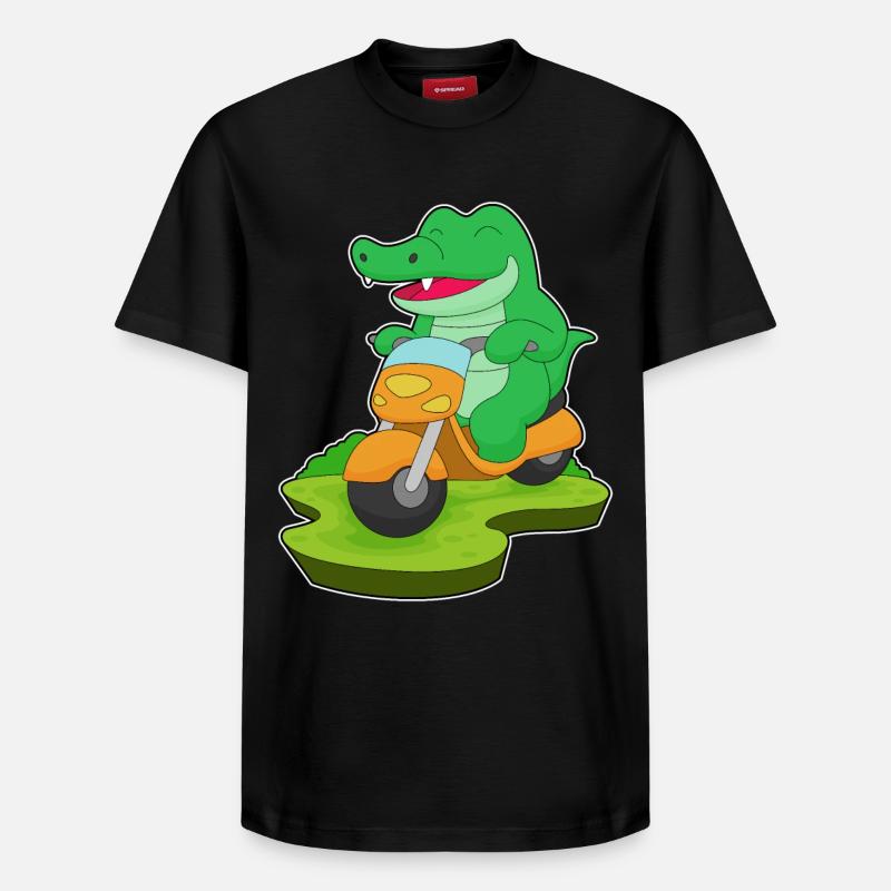 Moto Crocodile - T-shirt unisexe décontracté en coton Supima – de SPREAD - noir