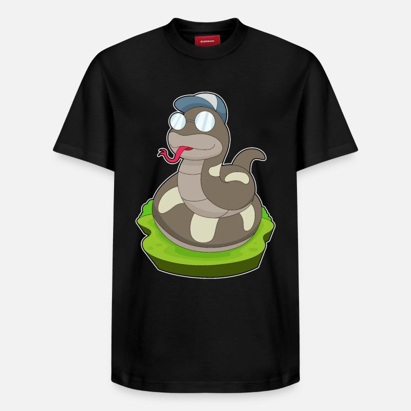 Lunettes Snake - T-shirt unisexe décontracté en coton Supima – de SPREAD - noir