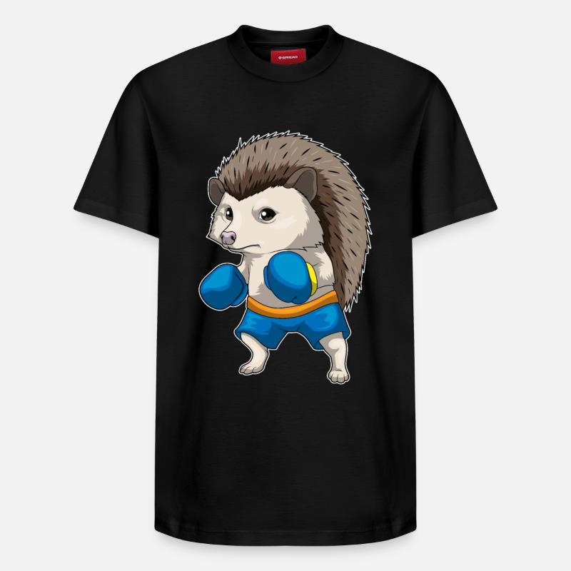 Igel Boxer Boxhandschuhe Boxen - Relaxed Unisex Supima Cotton T-Shirt – von SPREAD - Schwarz