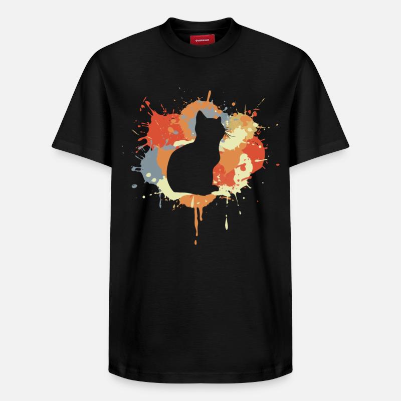 Cat Drawing - Relaxed Unisex Supima Cotton T-Shirt – by SPREAD - black