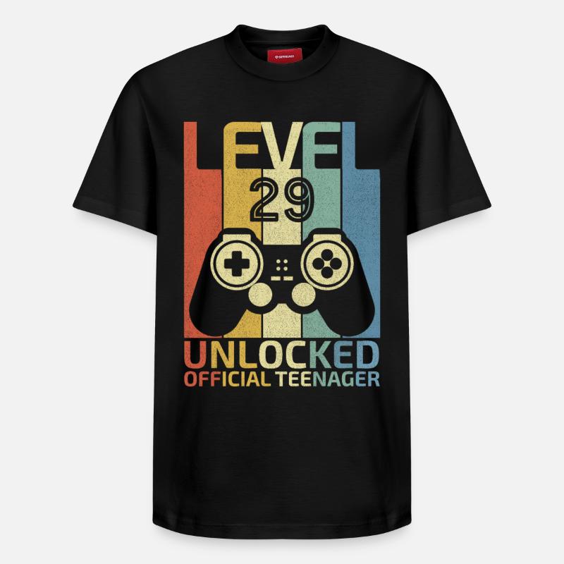 Niveau 29 Débloqué : Adolescent officiel - T-shirt unisexe décontracté en coton Supima – de SPREAD - noir