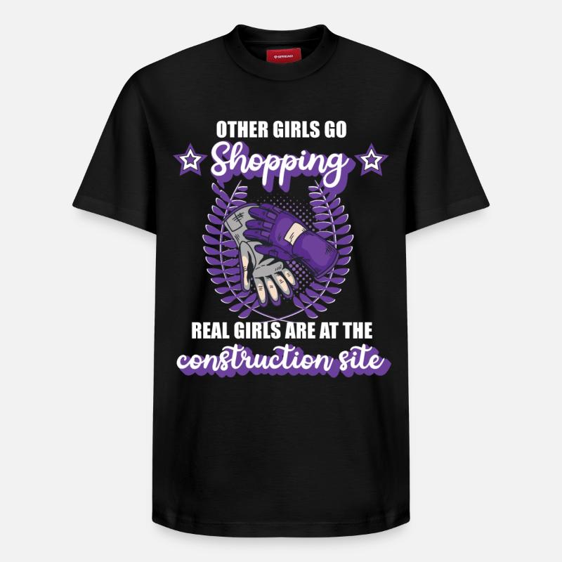 Bauarbeiterin Dachdeckerin Site Mädchen Geschenk - Relaxed Unisex Supima Cotton T-Shirt – von SPREAD - Schwarz