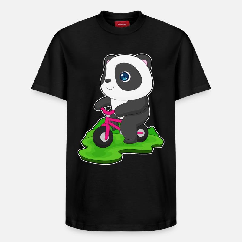 Vélo Panda - T-shirt unisexe décontracté en coton Supima – de SPREAD - noir
