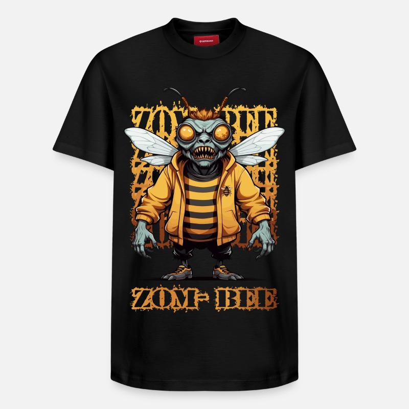 Abeille zombie - T-shirt unisexe décontracté en coton Supima – de SPREAD - noir