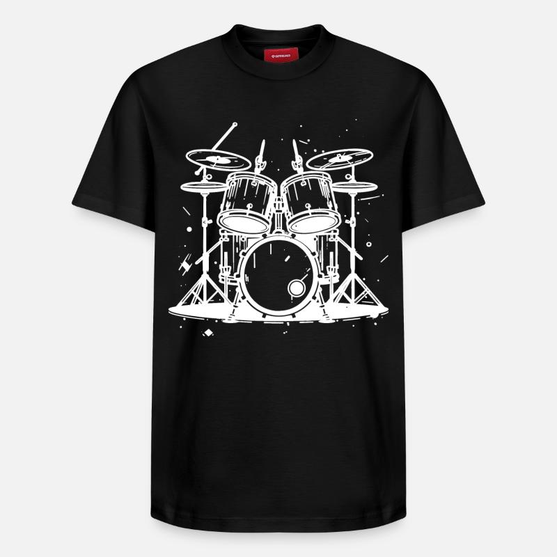 Drum Graphics - Relaxed Unisex Supima Cotton T-Shirt – by SPREAD - black