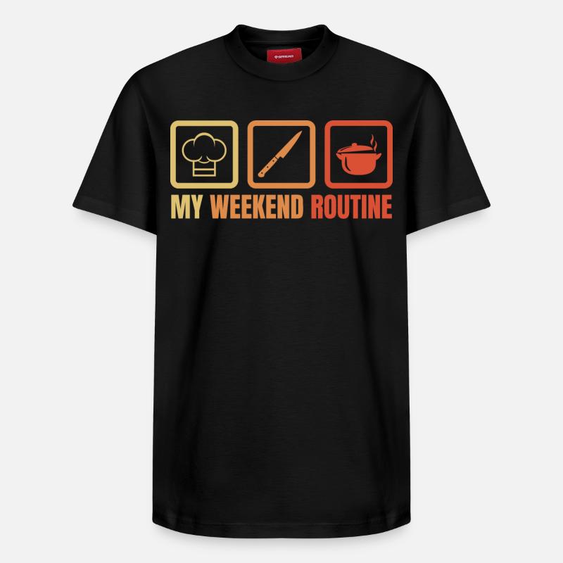 Weekend Cooking - Relaxed Unisex Supima Cotton T-Shirt – by SPREAD - black