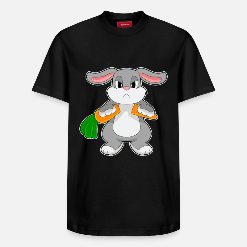 Lapin Carotte - T-shirt unisexe décontracté en coton Supima – de SPREAD - noir