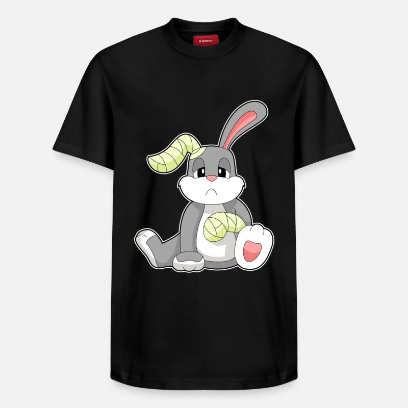 Bandage de lapin - T-shirt unisexe décontracté en coton Supima – de SPREAD - noir